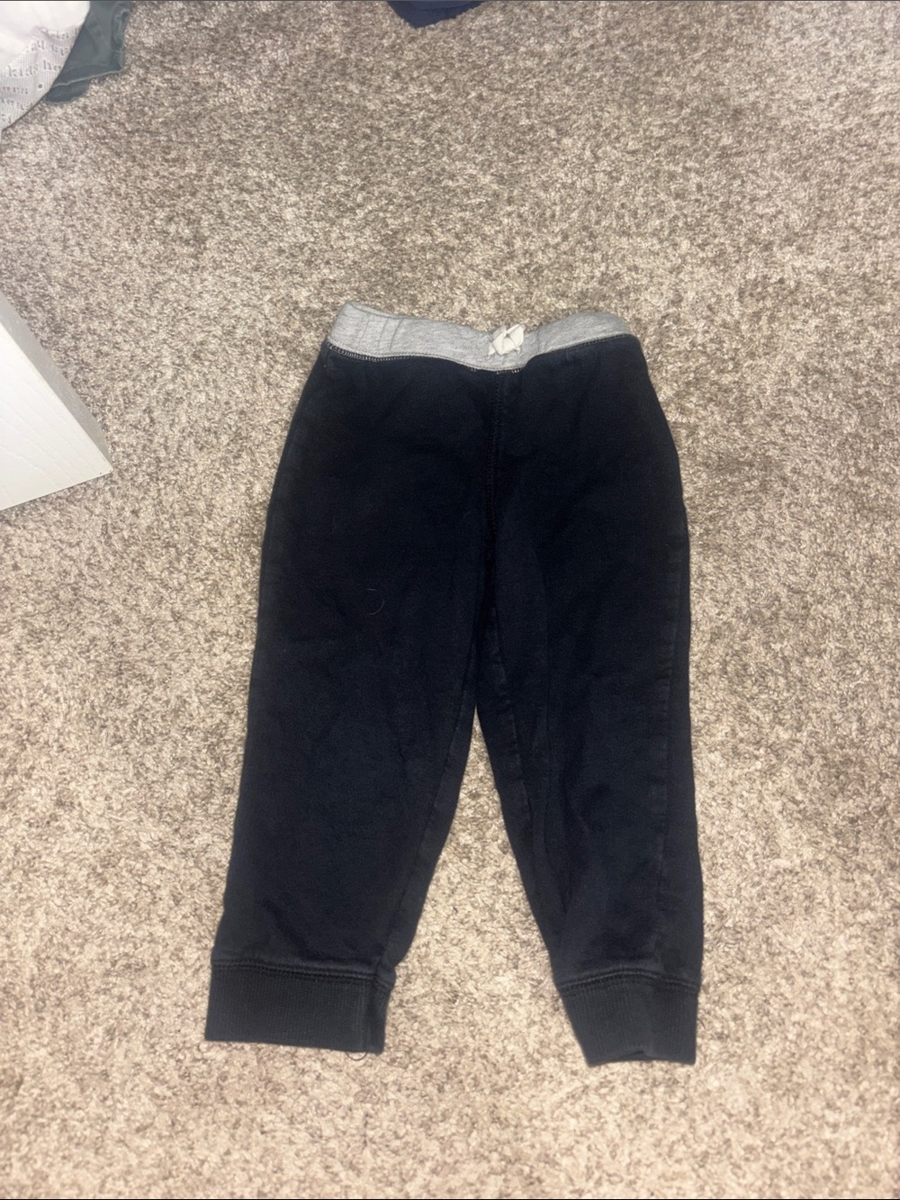 Carter's Black Jogger Sweatpants with Gray Waistband